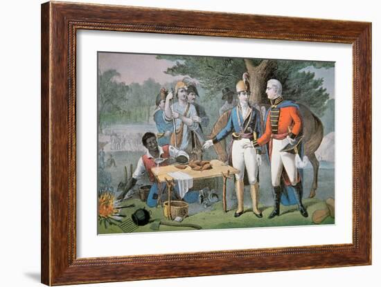 General Francis Marion of South Carolina Invites a British Officer to Dinner-American School-Framed Giclee Print