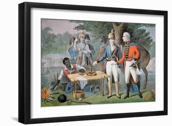 General Francis Marion of South Carolina Invites a British Officer to Dinner-American School-Framed Giclee Print