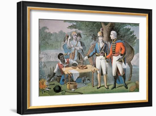 General Francis Marion of South Carolina Invites a British Officer to Dinner-American School-Framed Giclee Print