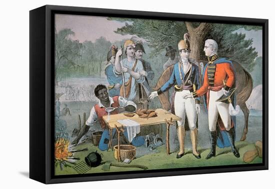 General Francis Marion of South Carolina Invites a British Officer to Dinner-American School-Framed Premier Image Canvas