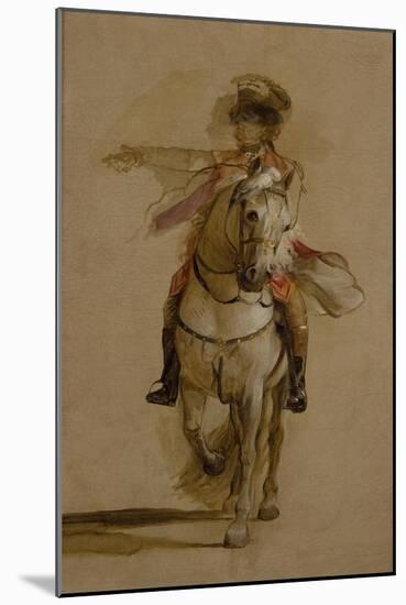 General George Augustus Eliott on a Grey Charger, Study for 'The Siege of Gibraltar'. C.1787-John Singleton Copley-Mounted Giclee Print