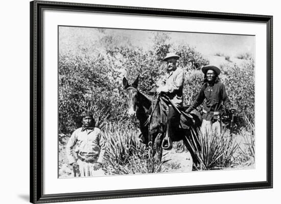 General George Crook on a Mule, with Two Apache in Arizona, 1882-American Photographer-Framed Giclee Print