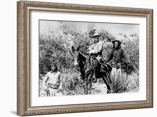 General George Crook on a Mule, with Two Apache in Arizona, 1882-American Photographer-Framed Giclee Print