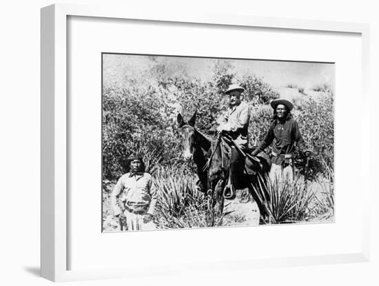 General George Crook on a Mule, with Two Apache in Arizona, 1882-American Photographer-Framed Giclee Print