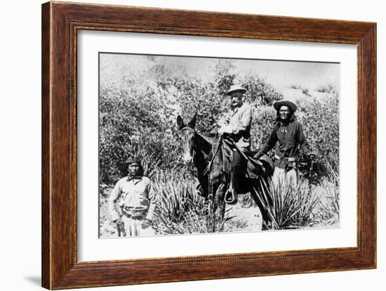 General George Crook on a Mule, with Two Apache in Arizona, 1882-American Photographer-Framed Giclee Print