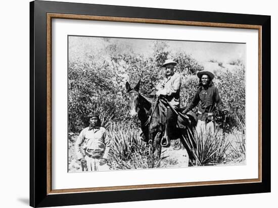 General George Crook on a Mule, with Two Apache in Arizona, 1882-American Photographer-Framed Giclee Print