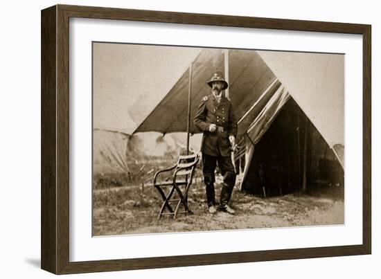 General George G. Meade in Camp, 1861-65-Mathew Brady-Framed Giclee Print