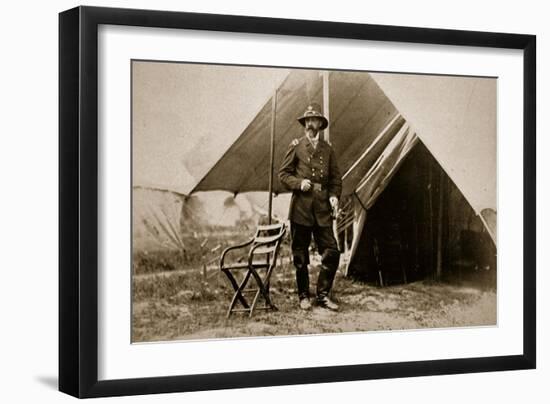 General George G. Meade in Camp, 1861-65-Mathew Brady-Framed Giclee Print