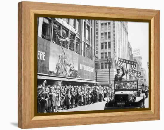 General George Patton During a Ticker Tape Parade-Stocktrek Images-Framed Premier Image Canvas