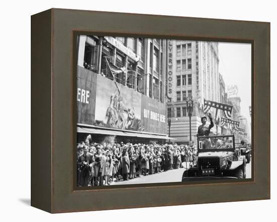 General George Patton During a Ticker Tape Parade-Stocktrek Images-Framed Premier Image Canvas
