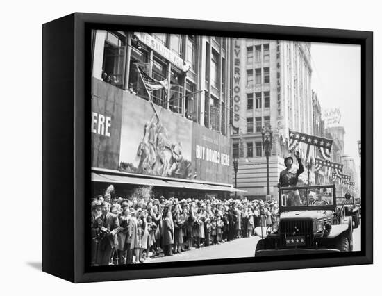 General George Patton During a Ticker Tape Parade-Stocktrek Images-Framed Premier Image Canvas