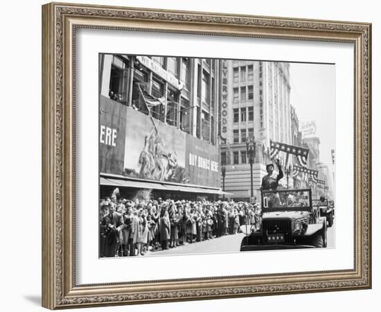 General George Patton During a Ticker Tape Parade-Stocktrek Images-Framed Photographic Print