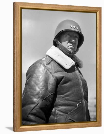 General George S. Patton During World War II-null-Framed Premier Image Canvas