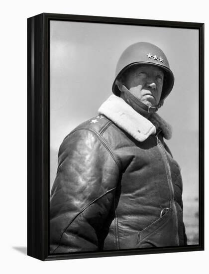 General George S. Patton During World War II-null-Framed Premier Image Canvas