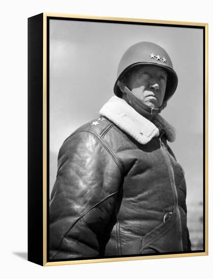 General George S. Patton During World War II-null-Framed Premier Image Canvas