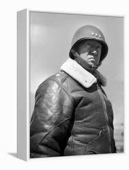 General George S. Patton During World War II-null-Framed Premier Image Canvas