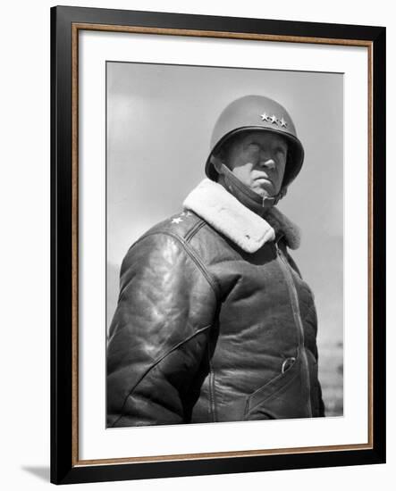 General George S. Patton During World War II-null-Framed Premium Photographic Print