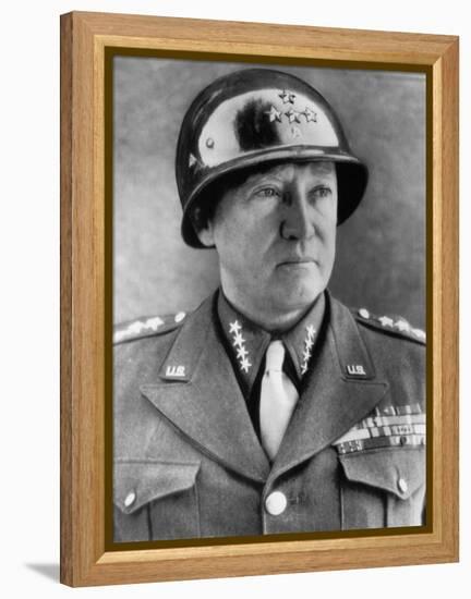 General George S. Patton Jr., U.S. Army General, 1940s-null-Framed Stretched Canvas