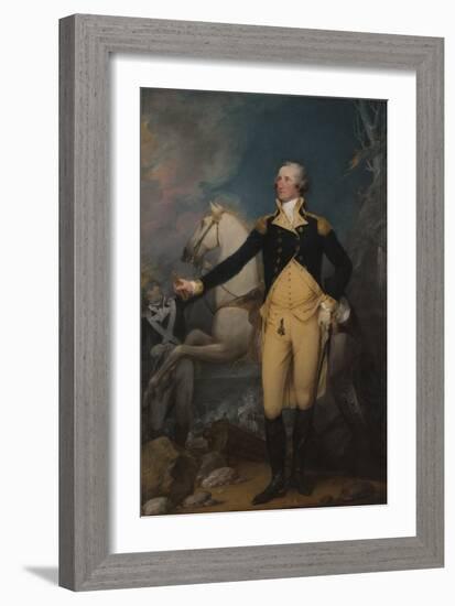 General George Washington at Trenton, 1792-John Trumbull-Framed Giclee Print