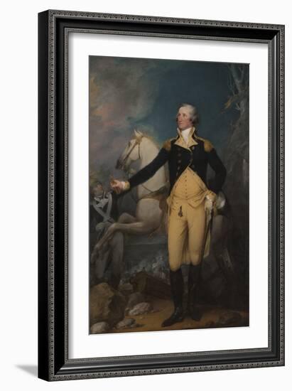 General George Washington at Trenton, 1792-John Trumbull-Framed Giclee Print