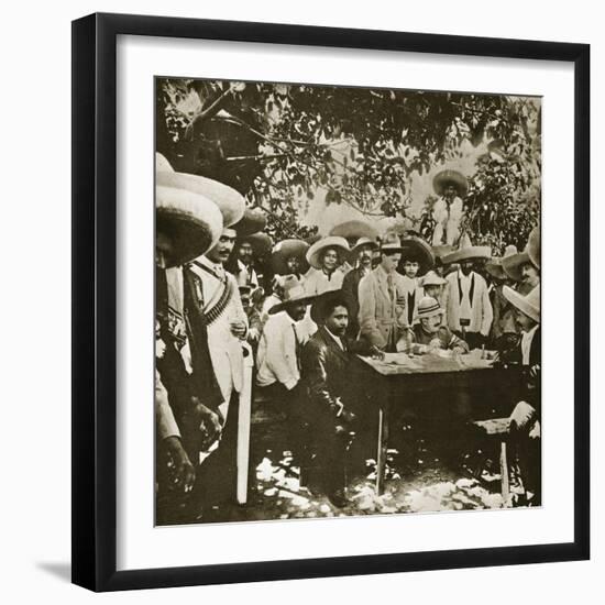 General Gonzalez Negotiating with Emiliano Zapata on Behalf of President Carranza-null-Framed Giclee Print