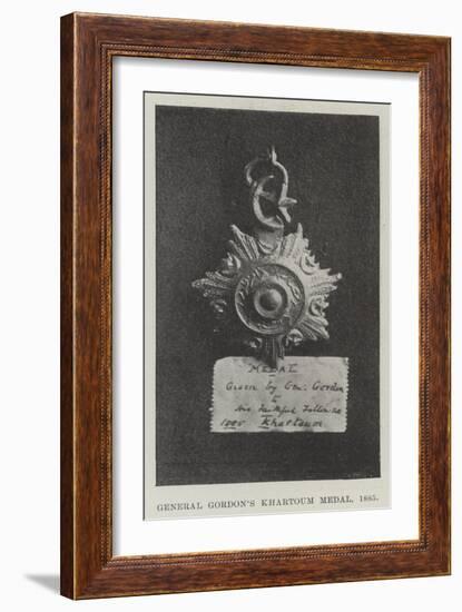 General Gordon's Khartoum Medal, 1885-null-Framed Giclee Print