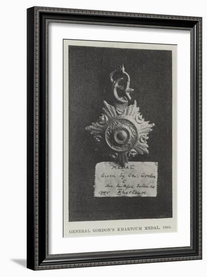 General Gordon's Khartoum Medal, 1885-null-Framed Giclee Print