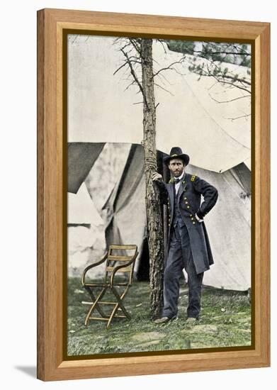 General Grant at His Headquarters after the Battle of Cold Harbor, 1864-null-Framed Premier Image Canvas