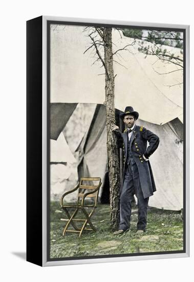 General Grant at His Headquarters after the Battle of Cold Harbor, 1864-null-Framed Premier Image Canvas