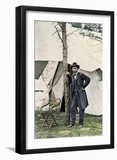 General Grant at His Headquarters after the Battle of Cold Harbor, 1864-null-Framed Giclee Print