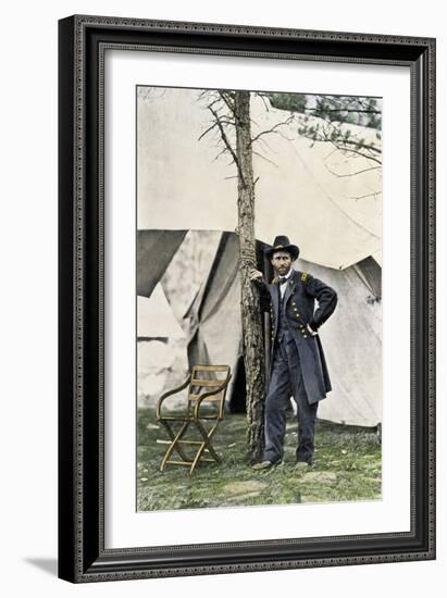 General Grant at His Headquarters after the Battle of Cold Harbor, 1864-null-Framed Giclee Print