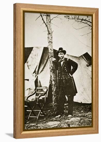 General Grant by Tree, City Point, 1864-Mathew Brady-Framed Premier Image Canvas