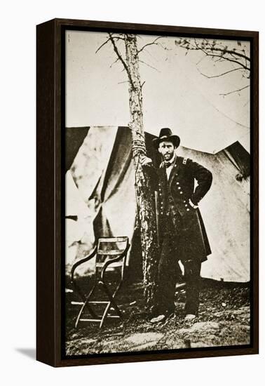 General Grant by Tree, City Point, 1864-Mathew Brady-Framed Premier Image Canvas