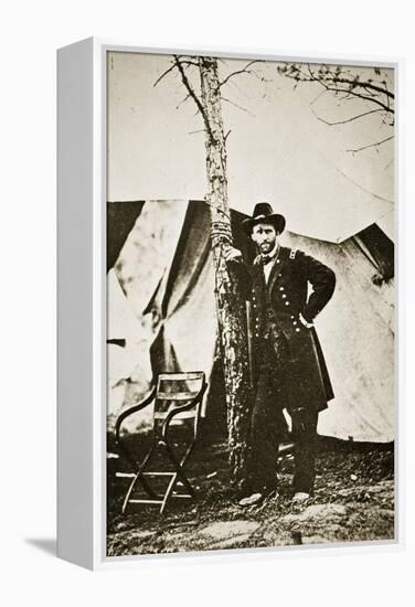 General Grant by Tree, City Point, 1864-Mathew Brady-Framed Premier Image Canvas
