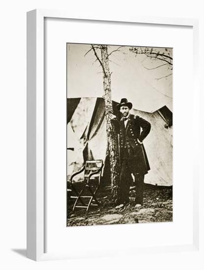 General Grant by Tree, City Point, 1864-Mathew Brady-Framed Giclee Print