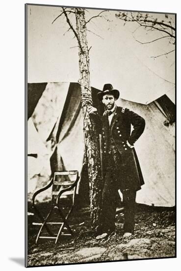 General Grant by Tree, City Point, 1864-Mathew Brady-Mounted Giclee Print