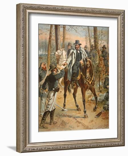 General Grant in the Wilderness Campaign, 5th May 1864 (Colour Litho)-Henry Alexander Ogden-Framed Giclee Print