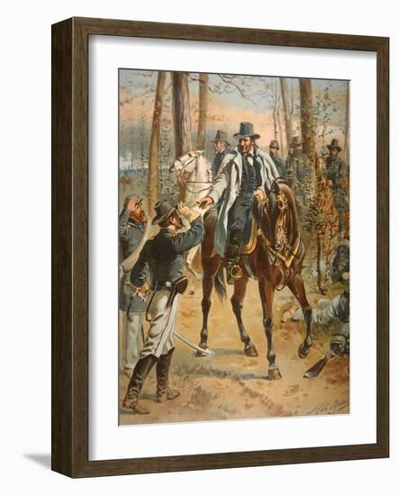 General Grant in the Wilderness Campaign, 5th May 1864 (Colour Litho)-Henry Alexander Ogden-Framed Giclee Print