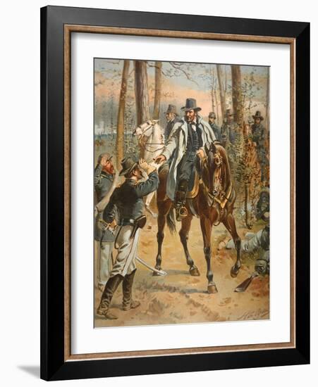 General Grant in the Wilderness Campaign, 5th May 1864 (Colour Litho)-Henry Alexander Ogden-Framed Giclee Print