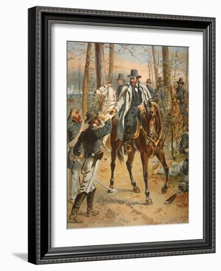 General Grant in the Wilderness Campaign, 5th May 1864 (Colour Litho)-Henry Alexander Ogden-Framed Giclee Print