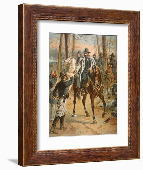 General Grant in the Wilderness Campaign, 5th May 1864 (Colour Litho)-Henry Alexander Ogden-Framed Premium Giclee Print