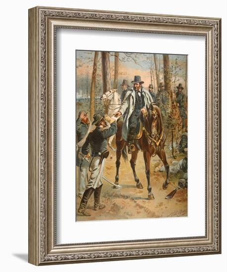 General Grant in the Wilderness Campaign, 5th May 1864 (Colour Litho)-Henry Alexander Ogden-Framed Giclee Print