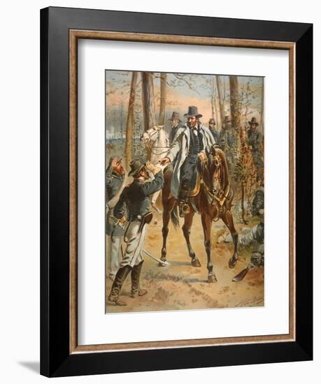 General Grant in the Wilderness Campaign, 5th May 1864 (Colour Litho)-Henry Alexander Ogden-Framed Giclee Print