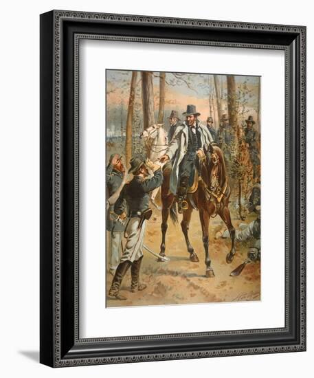 General Grant in the Wilderness Campaign, 5th May 1864 (Colour Litho)-Henry Alexander Ogden-Framed Giclee Print