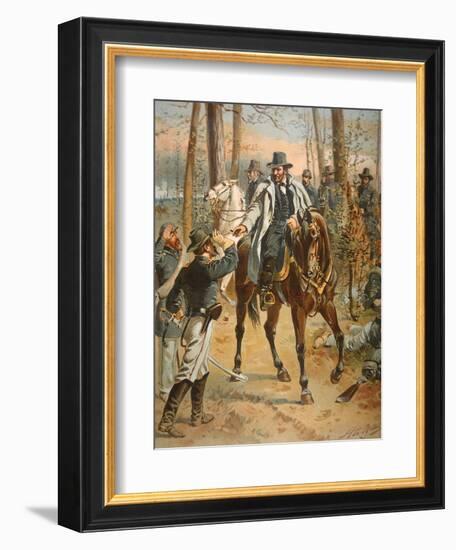 General Grant in the Wilderness Campaign, 5th May 1864 (Colour Litho)-Henry Alexander Ogden-Framed Giclee Print