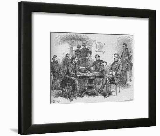 'General Grant Reading The Terms of Surrender', 1895, (1902)-Gordon Frederick Browne-Framed Giclee Print