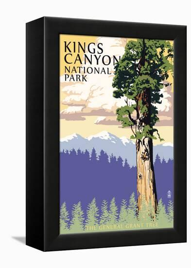 General Grant Tree - Kings Canyon National Park, California-Lantern Press-Framed Stretched Canvas