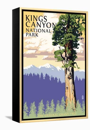 General Grant Tree - Kings Canyon National Park, California-Lantern Press-Framed Stretched Canvas