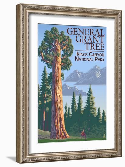 General Grant Tree - Kings Canyon National Park, California-Lantern Press-Framed Art Print