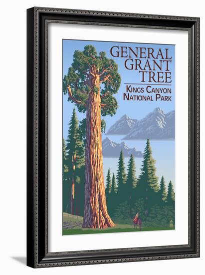 General Grant Tree - Kings Canyon National Park, California-Lantern Press-Framed Art Print